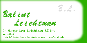 balint leichtman business card